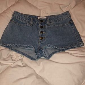 American Apparel High Waist Jean Shorts
